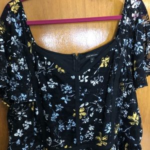 Navy Floral Plus Size Dress